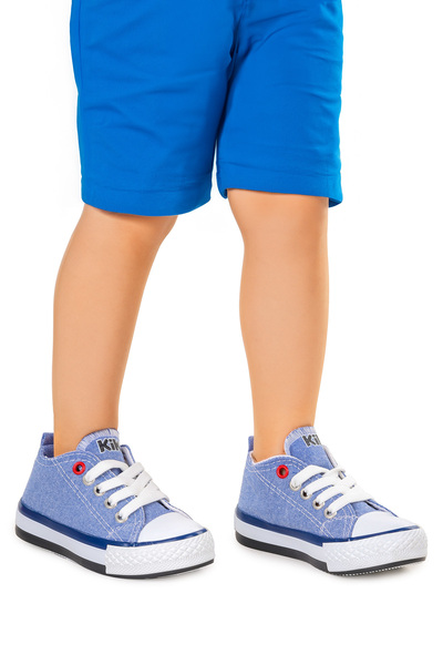 Kiko Kids Tinna Bağcıklı Erkek Bebek Keten Spor Ayakkabı