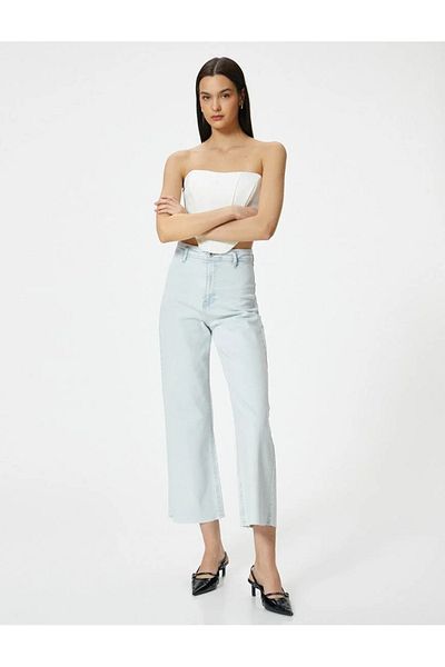 Koton Pantaloni blugi pentru femei Bleach - 4sal40047md