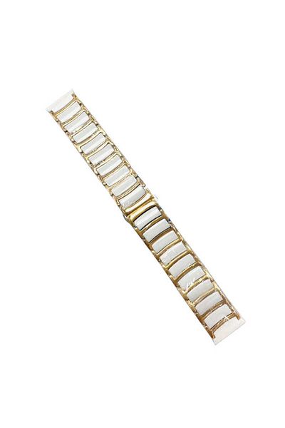 zore Gear S2 (20mm) Ceramic Metal Pat Band White-Gold