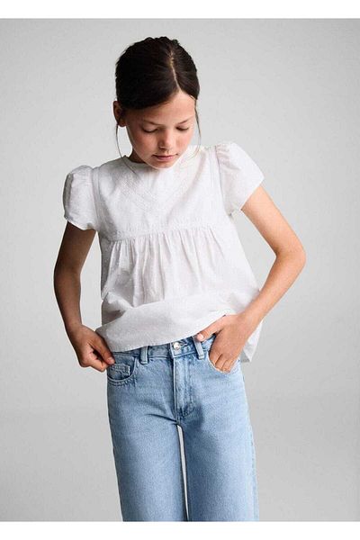 MANGO Kids Vyšívaná halenka Plumeti
