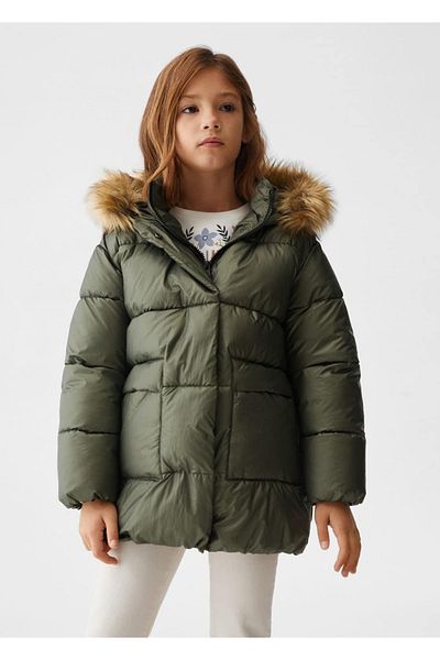 MANGO Kids Gesteppter Anorak mit Kapuze