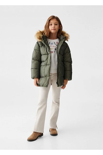 MANGO Kids Gesteppter Anorak mit Kapuze