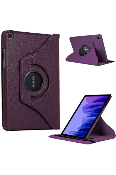 Smart Tech Samsung Galaxy Tab A7 Sm T500 10.4 Inç Döner Standlı Tablet Kılıfı Mor