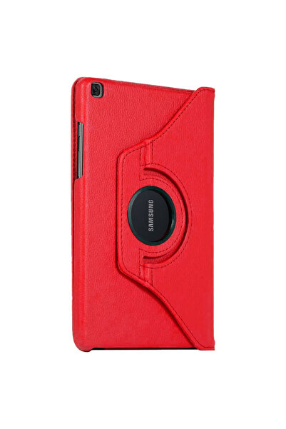 Smart Tech Samsung Galaxy Tab A7 Sm T500 10.4 Inç Döner Standlı Tablet Kılıfı Kırmızı