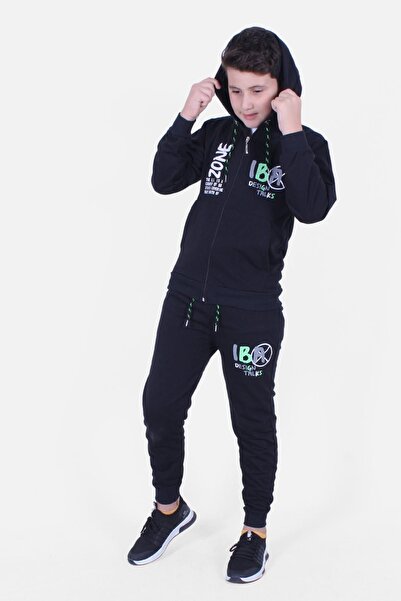 FYK COLLECTİON Σετ φόρμας για αγόρι - κανονική εφαρμογή, κλείσιμο με φερμουάρ και λεπτομέρεια εκτύπωσης