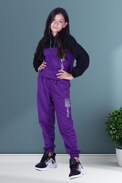 FYK COLLECTİON Момче - комплект анцуг с щампа от 3 части и кръгла яка