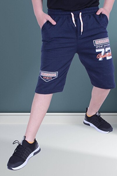 FYK COLLECTİON Košarka 72 Ljeto Štampano Dečačke široke nogavice tamnoplave k...