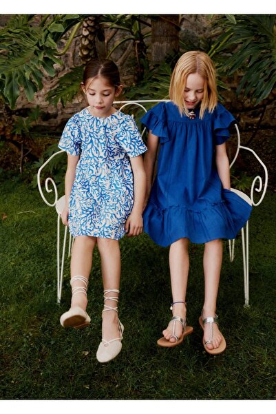 MANGO Kids Splývavé šaty s volánky