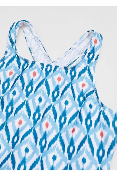 MANGO Kids Çapraz askılı desenli mayo