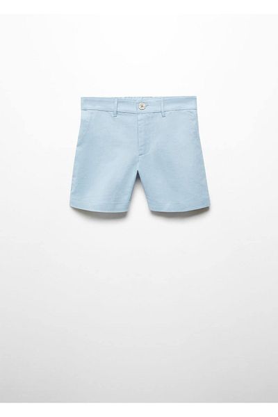 MANGO Kids Pantaloni scurți albaștri pentru copii