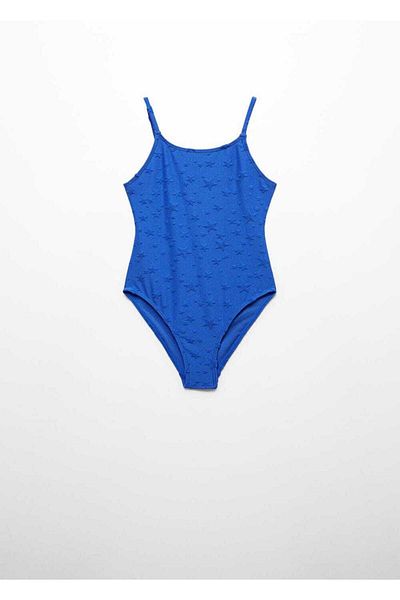 MANGO Kids Costum de baie albastru închis pentru copii