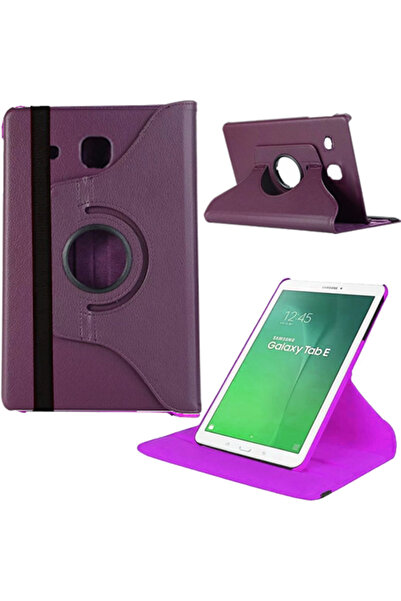 Smart Tech Samsung Galaxy Tab T560 T562 T565 9,6 Inç Döner Standlı Tablet Kılıfı Mor