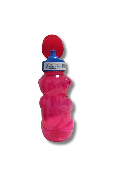 uzaktangelir 500 ml Pink Water Bottle with Teddy Bear