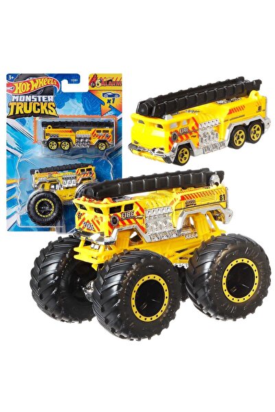 HOT WHEELS مجموعة شاحنات وعربات مونستر 1:64 سيارات 5 إنذار GRH81-HWN39