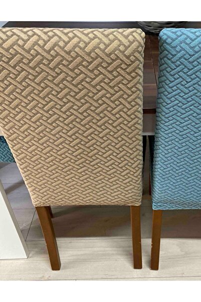 ÖZMAKAN Yüksek Kaliteli Sandalye Kılıfı ,lıkralı ,yıkanabılır 1 Adet Cappuccino Renk