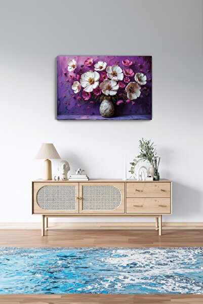 Arkeot Mor Sukuneti Kanvas Duvar Tablosu - Ev Salon Oturma - Yatak odası Mutfak Ofis Dekorasyonu