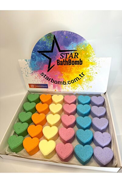 star bathbomb starbomb 30 Adet Kalpler Nem Bombası, Banyo Topu, Pedikür Topu