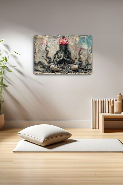 Arkeot İç Huzur Kanvas Duvar Tablosu - Ev Salon Koridor Oturma - Yatak odası Dekorasyonu - Meditasyon - Zen