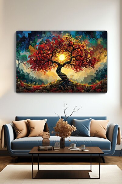 Arkeot Mistik Ağaç Kanvas Duvar Tablosu - Ev Salon Oturma - Yatak odası Mutfa...