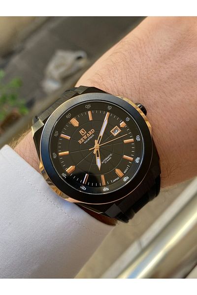 Reward Men's Wristwatch - Steel and Automatic Silicone Cord