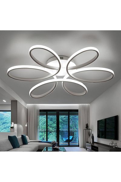 MİNEL DEKOR LED LIGHTING Gray Chrome Daisy Model 50 Diameter - Minel Decor