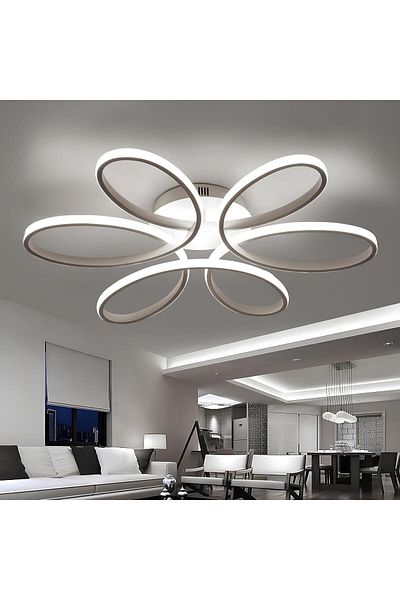 MİNEL DEKOR LED LIGHTING Gray Chrome Daisy Model 50 Diameter - Minel Decor