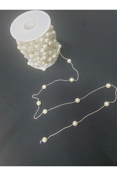 ESRA ŞELEM Pearl Hobby Accessory - Decorative Strip, Brass Chain and Non-tarnish Fringe