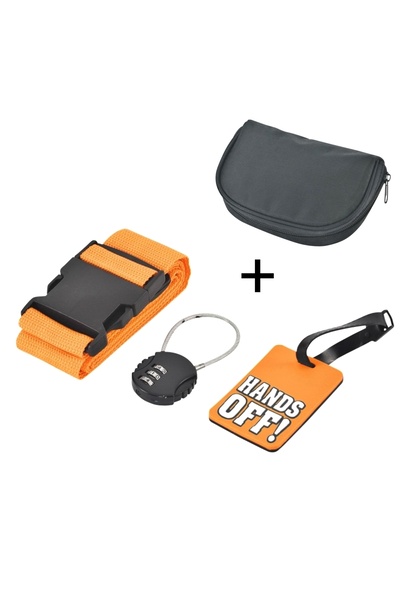 Boldy Σετ ταξιδιού 4 τεμαχίων - βαλίτσα, αξεσουάρ αποσκευών, πινακίδα ονόματο...