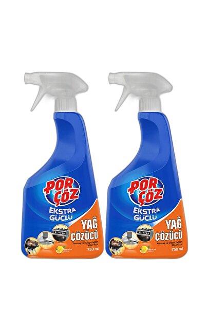 Porçöz PORÇÖZ Ekstra Güçlü Yağ Çözücü Sprey 2 X 750 Ml