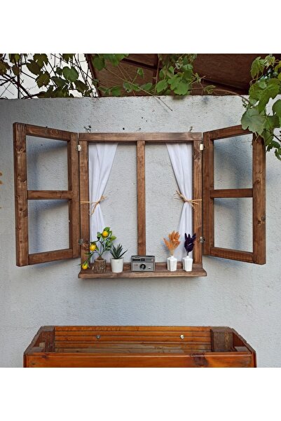 HOHORİ Dekoratif Ahşap Bahçe, Balkon Pencere Panjur Model Saksı