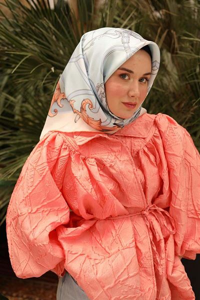 Silk Home Μεταξωτό κασκόλ Twill - Μοτίβο ζώνης