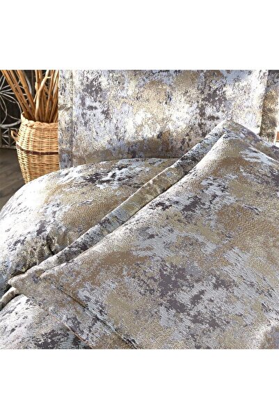 Solinas Collection Elegante Viviana Kahve - Gri Çift Kişilik Çeyizlik Yatak Örtüsü