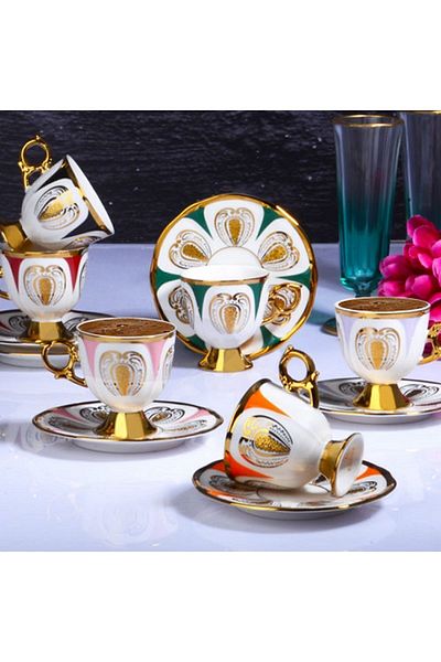 Kosova Harold Porcelain Coffee Cup Set 90 CC IST-183