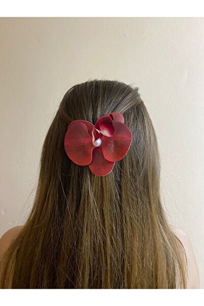 sema aksesuar مشبك ألوها بزهرة الأوركيد - كوليت متعدد الأغراض مزين باللؤلؤ وا...