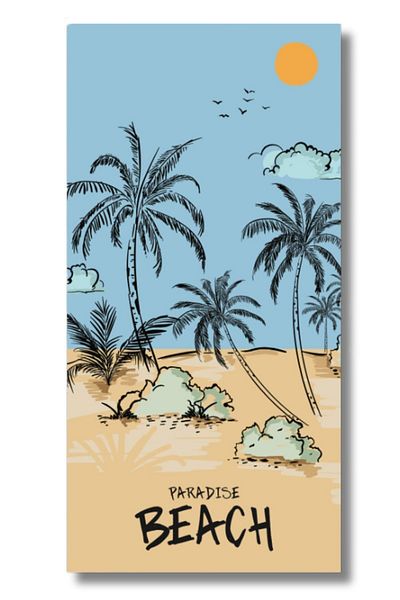 DOFİ Πετσέτα θαλάσσης για ενήλικες Unisex 70x140cm με καλοκαιρινό σχέδιο - Πετσέτα μπάνιου - Πετσέτα θαλάσσης
