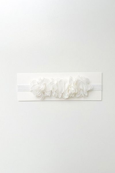 COOLMINIES Baby Girl Floral Hair Bandana - White