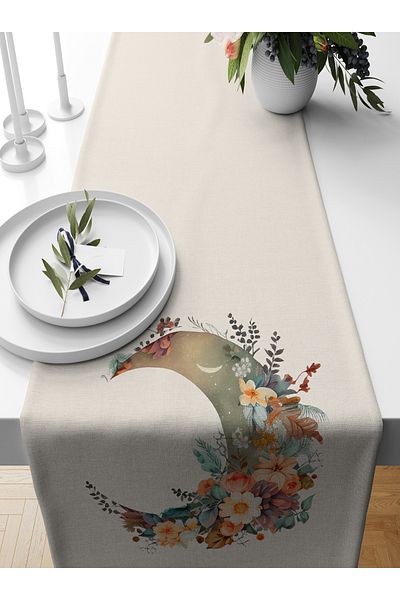 Bertille Home Flower Series 140x40 Cm Digital Printed Runner
