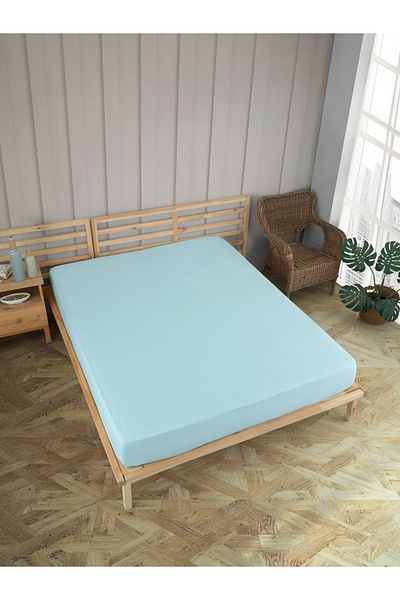 uykulife home collection Uykulife Gold Series - Double Mint Green Elastic Sheet