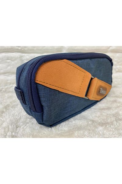 Brons Double Eyed Buckle Denim Pencil Bag