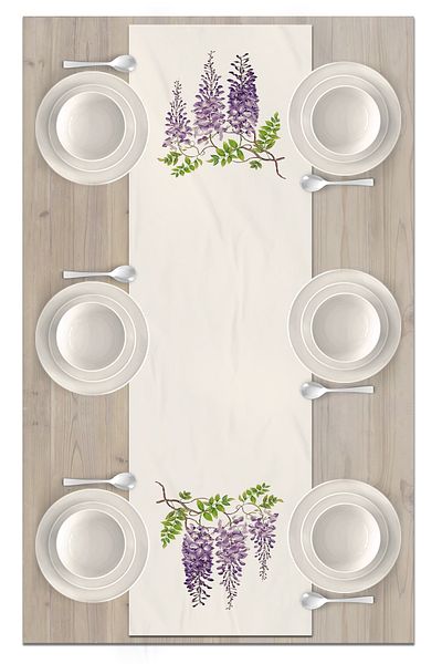 Bertille Home Flower Series 140x40 Cm Digital Printed Runner