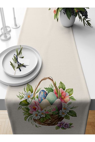 Bertille Home Σειρά λουλουδιών 140x40 cm Digital Printed Runner (ΠΑΣΧΑ ΠΑΣΧΑ)