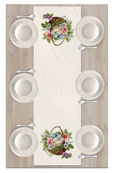 Bertille Home Σειρά λουλουδιών 140x40 cm Digital Printed Runner (ΠΑΣΧΑ ΠΑΣΧΑ)