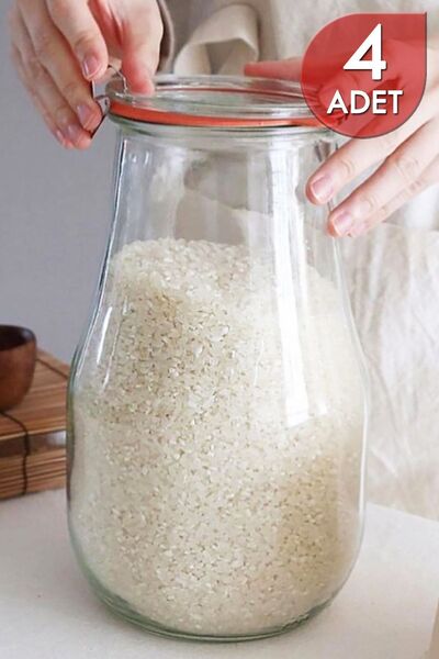 Weck 2700 Ml Cam Kavanoz Lale Serisi Seti (4 Adet)