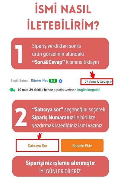 Bijuteri Net Yasemin isimli kolye (Kişiye Özel)