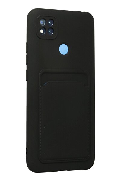 cepmoda Xiaomi Redmi 9C KILIF - Kartlıklı Esnek İnce Silikon Kapak - Siyah Renk