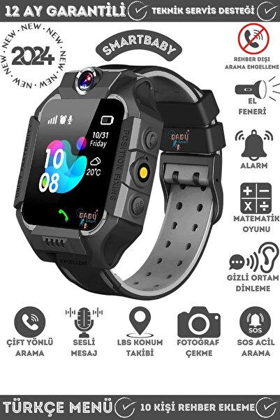 Smart Baby Akıllı Çocuk Saati Konum Takipli Sim Kart Girişli Lbs Ve Sos Ortam...