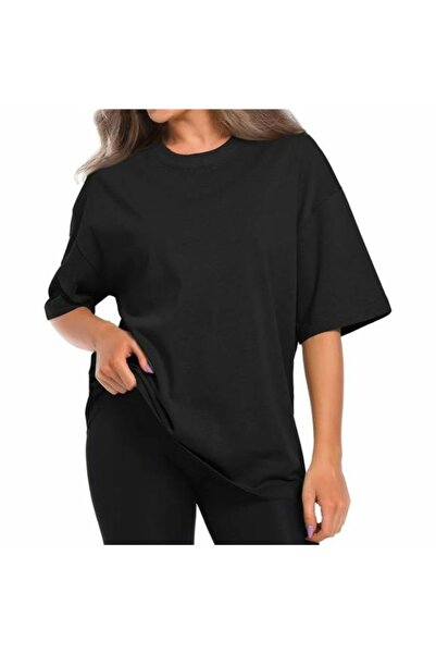 THE WHITE Tricou negru supradimensionat pentru femei