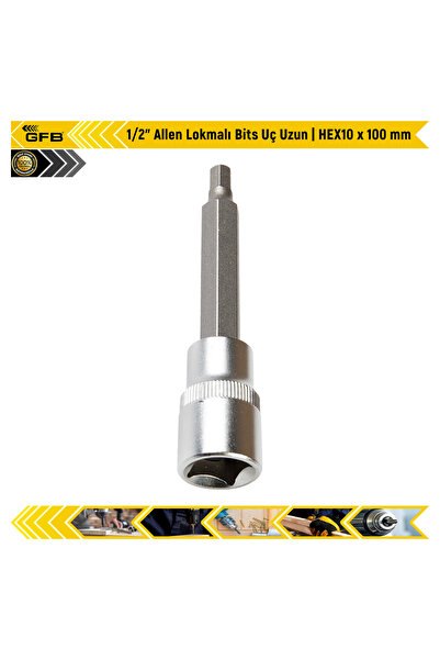 GFB 1/2 "ألين مفتاح ربط بت طويل |   عرافة 10 × 100 ملم