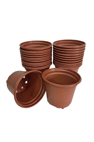 YEŞİLİMARKET Saksı Plastik Üretim Saksısı 20 Adet 12cm. Çapında 1lt. Çok Amaç...