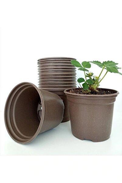 YEŞİLİMARKET Saksı Plastik Üretim Saksısı 10 Adet 17cm. Çapında 2lt. Çok Amaç...